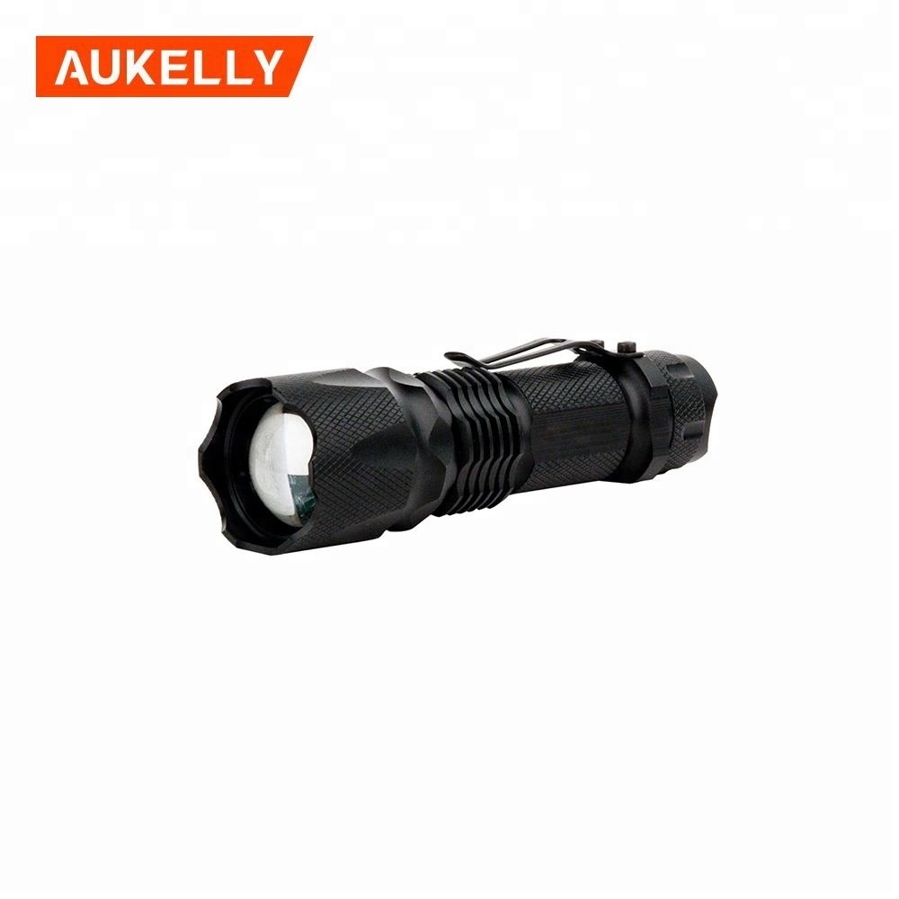 300 Lumen Tactical Ultra Bright Handheld Portable Pocket Clip Led Mini Telescopic Zoom Tactical Flashlight