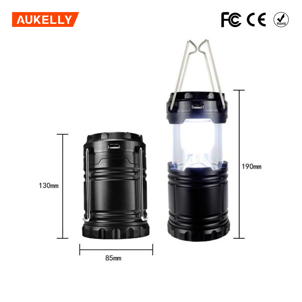 Christmas gift Outdoor camping lantern flashlights collapsible solar lanterns rechargeable led camp lights lamp