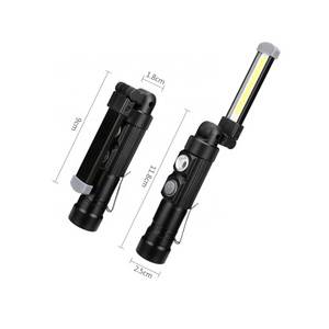 Portable Car Inspection light Torch 5 Modes USB Rechargeable Magnetic Flashlight Camping Lantern COB Folding Lamp LED Work Light