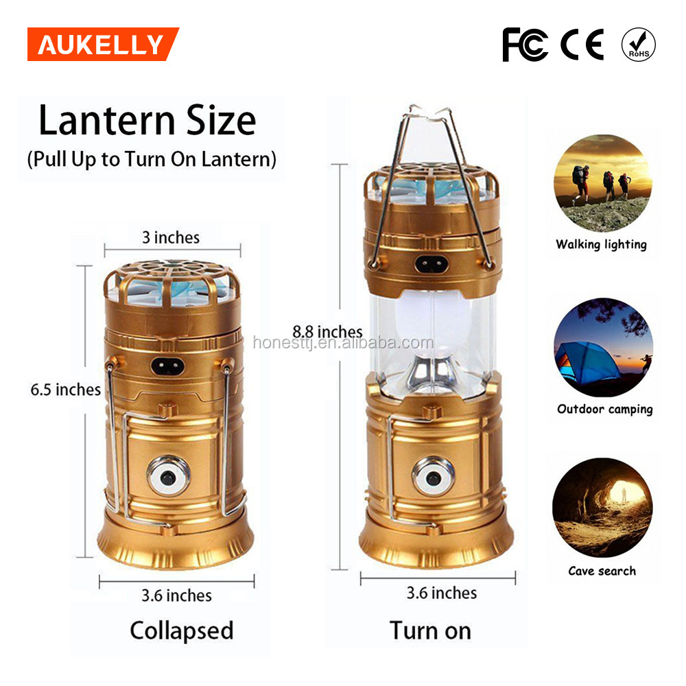 Multi function 18650 USB Solar Torch Power Bank Mobile Telescopic Portable Led Camping Lantern With Ceiling Fan