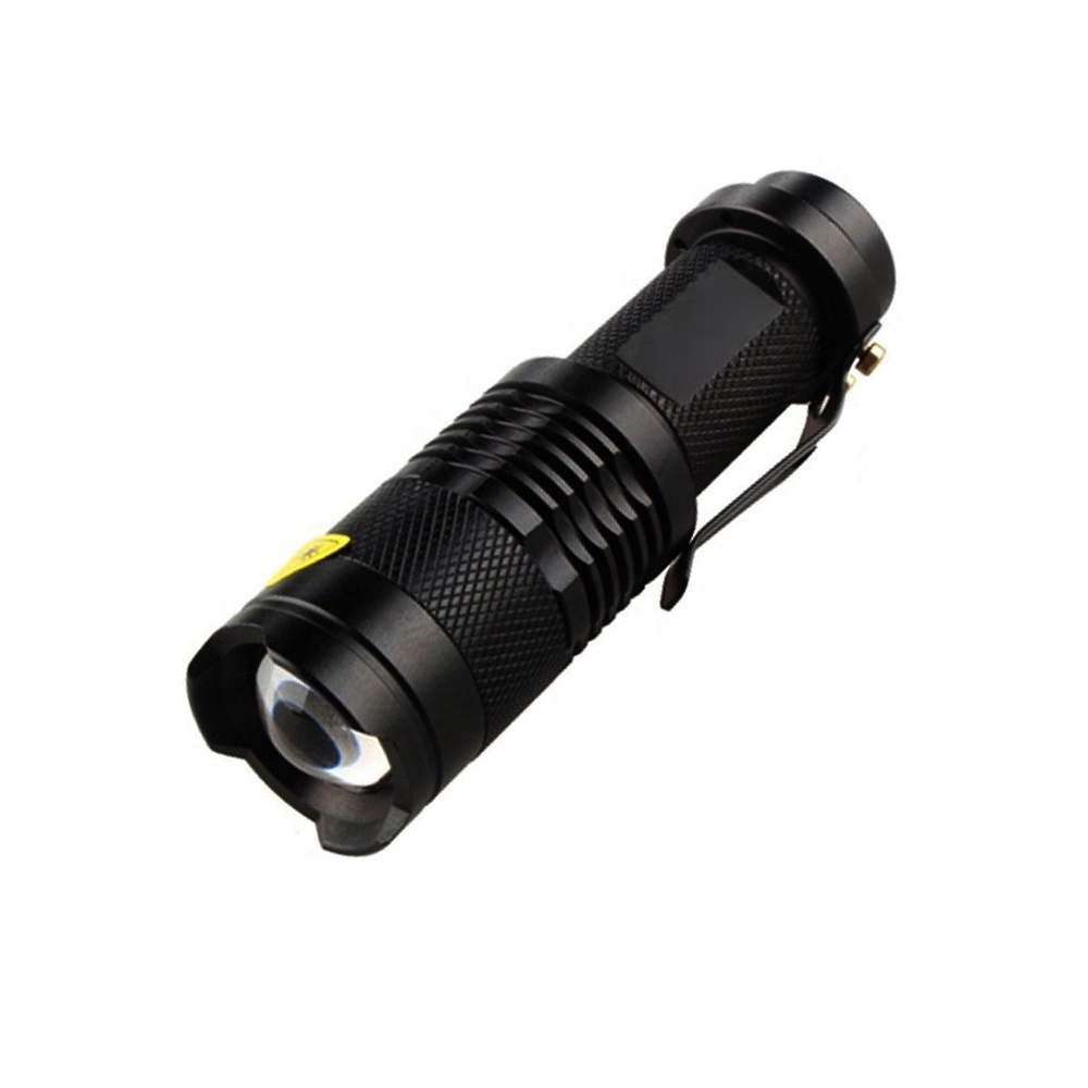 Portable 300lm Adjustable Focus Zoomable Aluminum Keychain Torch LED Linterna 14500/AA 3.7v Rechargeable mini flashlight 3 Modes