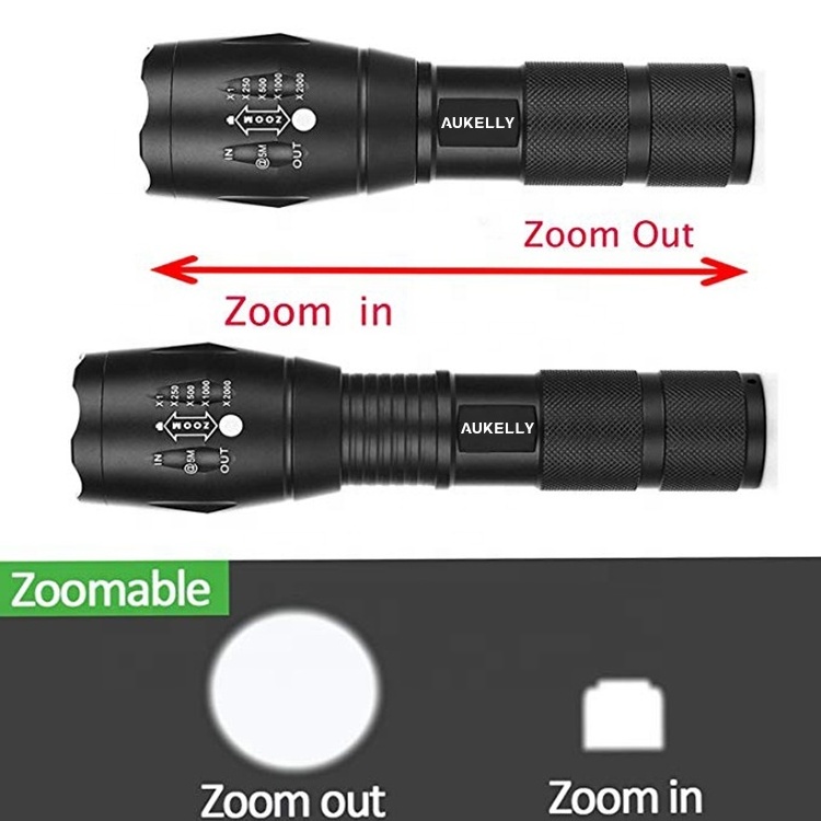 Outdoor Survival G700 Flashlights 3.7v 1000 lumen lanterna  T6 Attack Head Torch Rechargeable 18650 Tactical LED flashlight