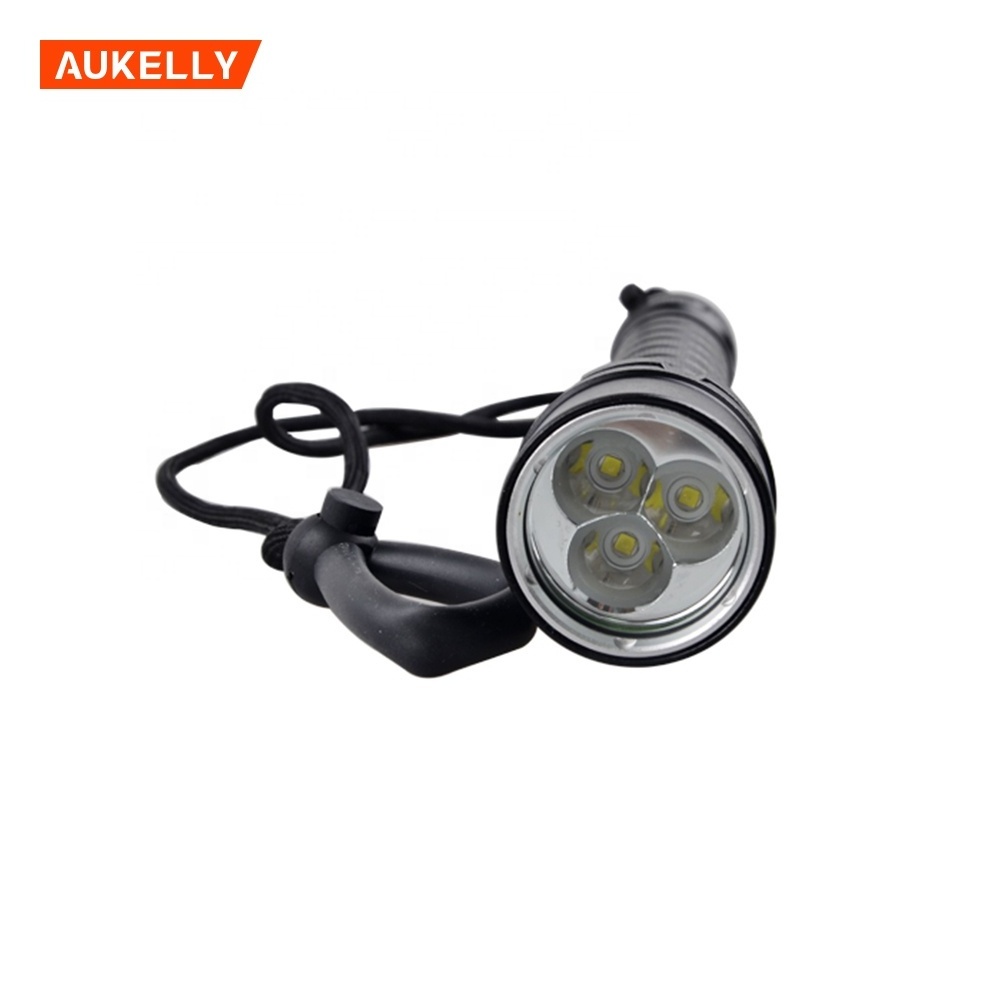 High Power Diver linterna Dive Metal Light Waterproof Underwater lamp 3*T6 Rechargeable led torches Led scuba diving flashlight