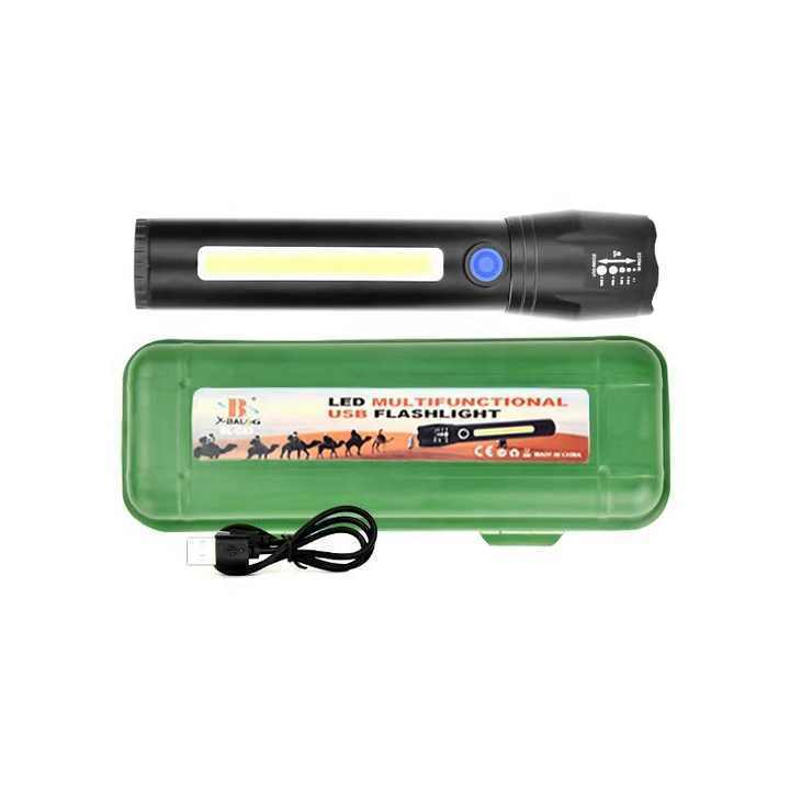 Oripower OEM customized Outdoor Camping  Portable COB USB LED Flash Light Rechargeable Flashlight Set Powerful Tactical Torches