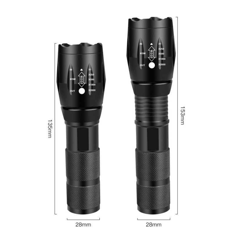 Rechargeable 1000 lumen Waterproof  Flash Light tactical Torches 5 Modes led flashlight Zoom  Small Powerful tactical Flashlight