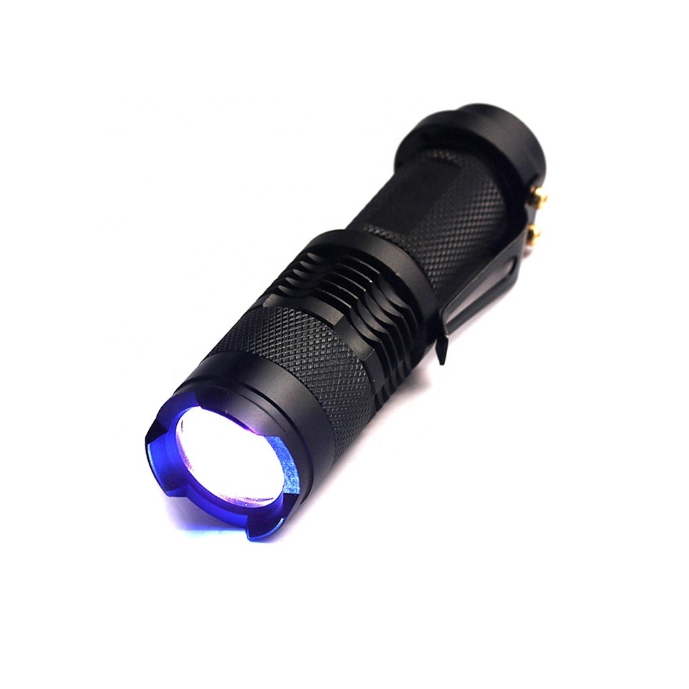 Ultraviolet flashlight Blacklight Scorpion UV Torch Pet Urine Detector 14500 Battery LED lanterna Black Light UV 395 flashlight