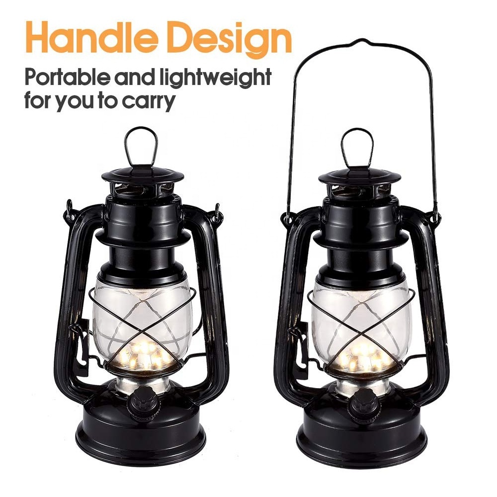 Warm light Iron Vintage oil lamp wick Camping lanterns Portable Lamp Masthead Light Battery Retro Oil Lamps Kerosene Lantern