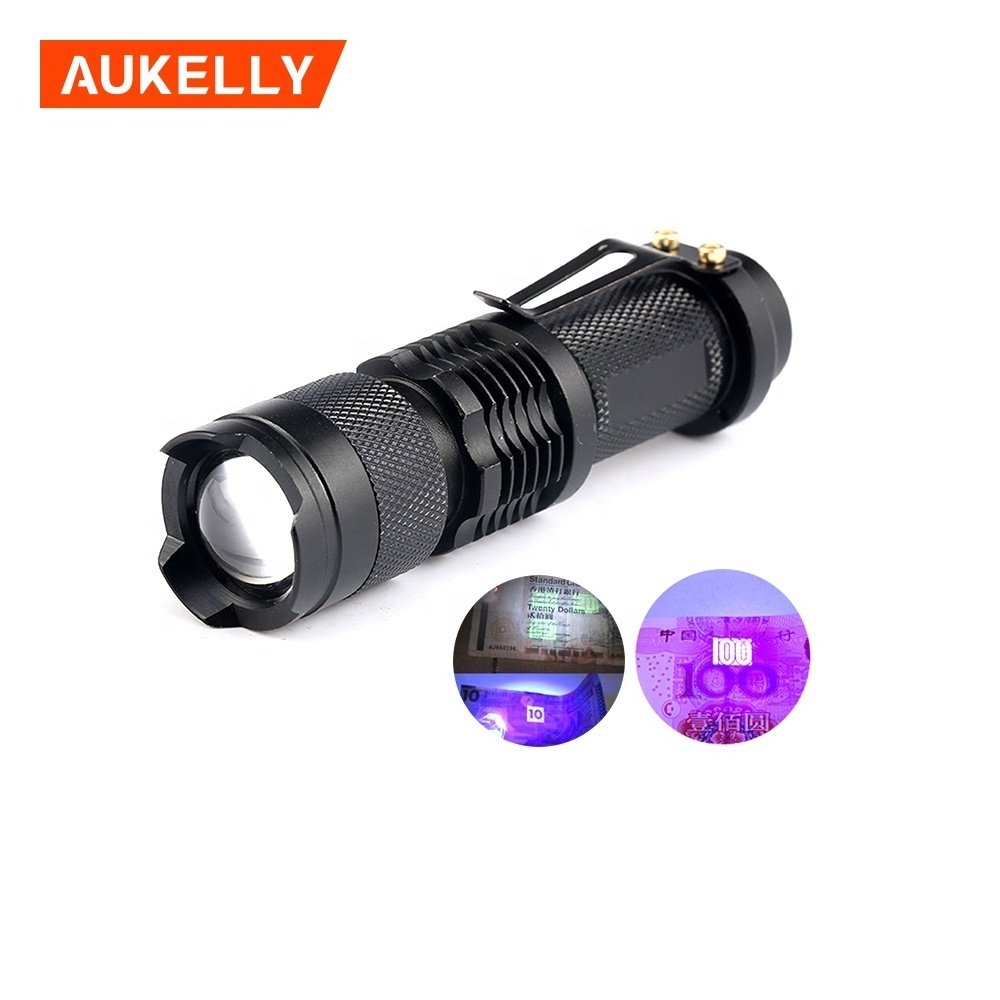 UV light flashlights violet 395nm detection fluorescence test Pet Urine Detector uv led Torchlight ultraviolet flashlight