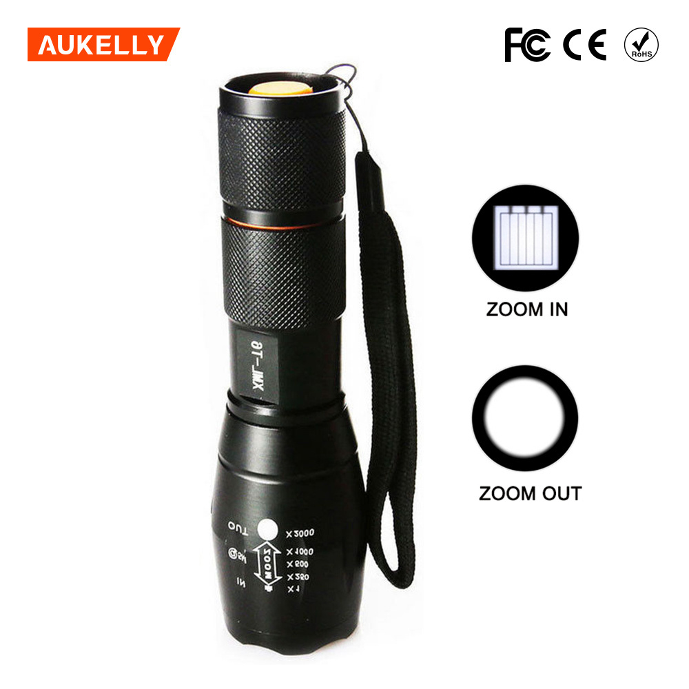 G700 High Quality T6 Zoom LED Torch with 18650/AAA Battery super bright tactical flashlight