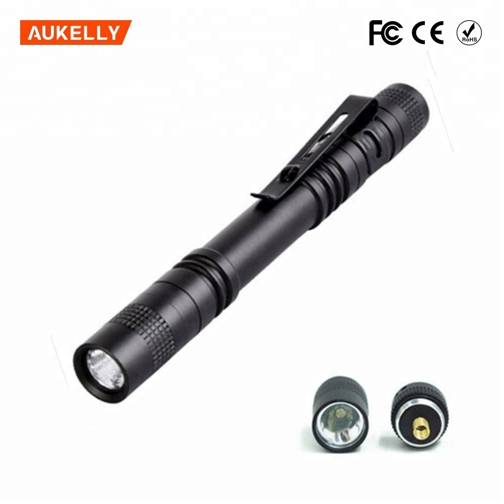 Aukelly Mini 3A LED Tactical Flashlight Pocket Torch flexible pen light Doctor pen light