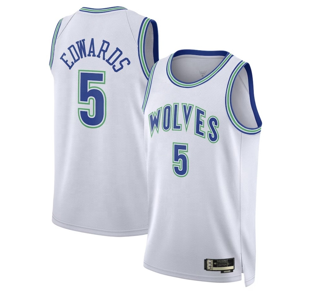 New season 24/25  Anthony Edwards  Gilgeous-Alexander   Tyrese Haliburton  basketball  top  jersey