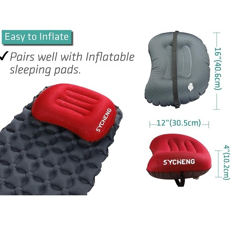 Manufacturer direct sales can customize outdoor TPU camping travel portable ultra light neck inflatable camping air pillow