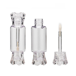 Cute transparent empty lip gloss bottle container private logo candy clear lipgloss tubes