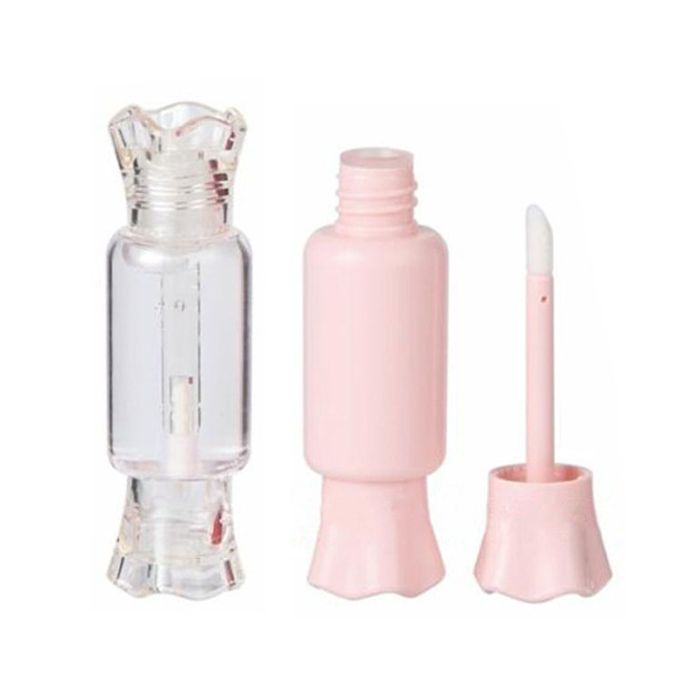 Cute transparent empty lip gloss bottle container private logo candy clear lipgloss tubes