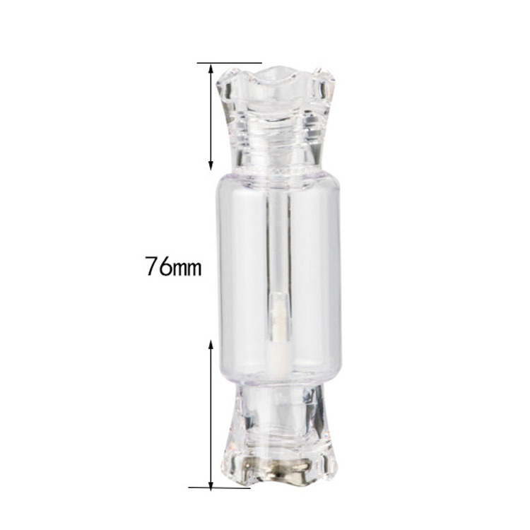 Cute transparent empty lip gloss bottle container private logo candy clear lipgloss tubes