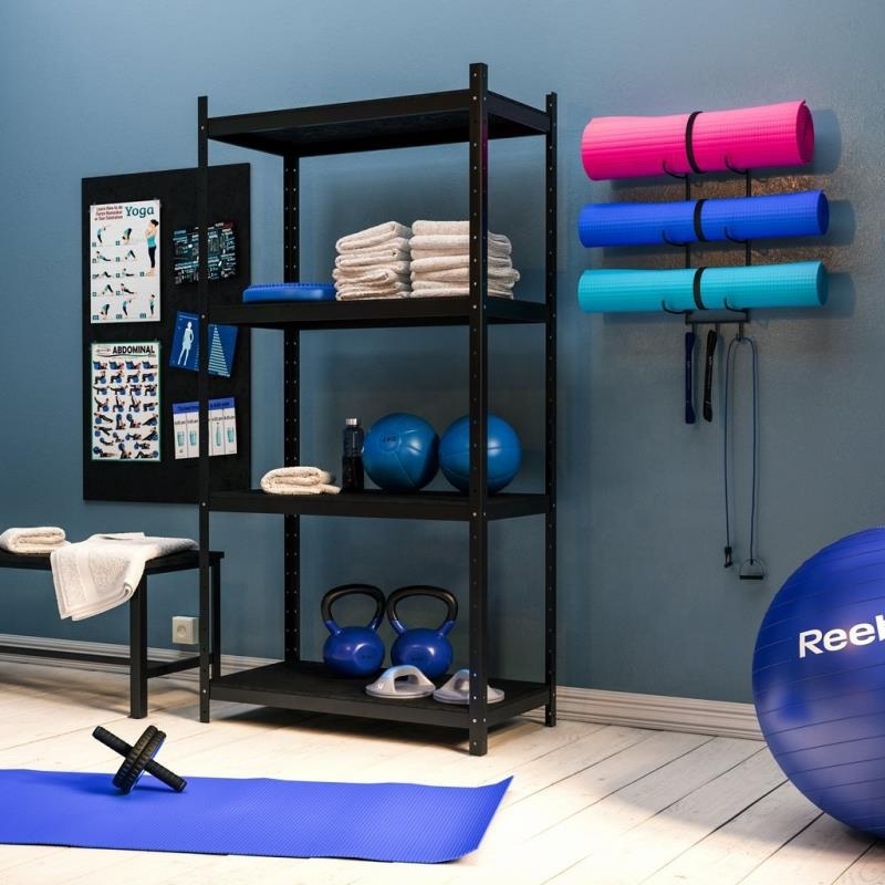 Yoga Storage Organizer wall mount yoga mat storage wall foam roller rack hanging towel Hanger for yoga belt and resistance belt