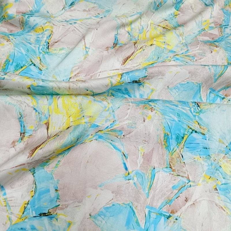 Beach Printed cloth fabric 100% Polyester Microfiber printed fabric/leaf printed fabric for Swimwear beach shorts