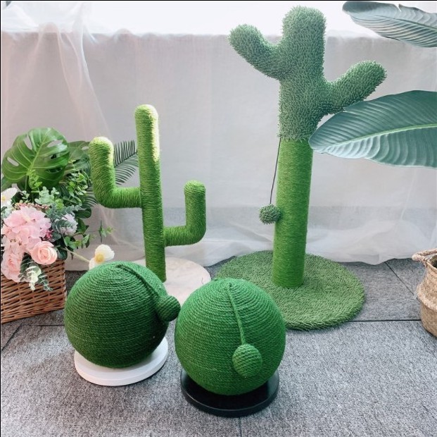 Amazon ebay Hot sell Pet shop accessories wholesale price fashion cactus plant toys Cactus cat climbing frame tree toys