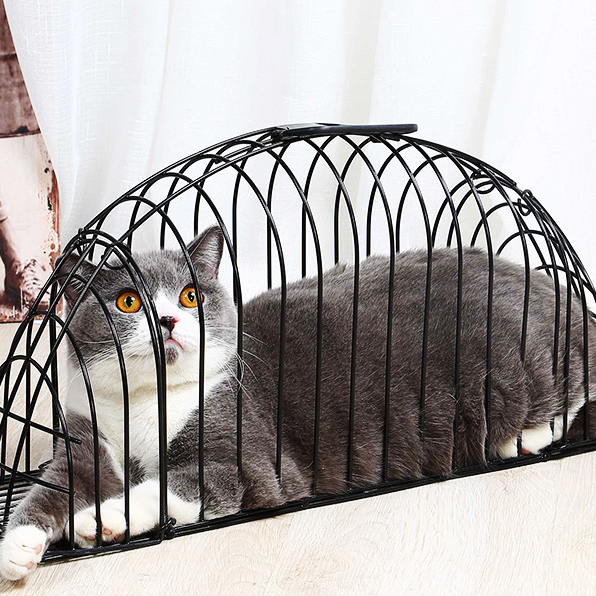 Wholesale cat bath cage anti-scratch and blow-dry cat steel cage