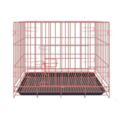 Amazon hot selling pet cage durable black blue pink metal dog cat cage for small middle and large size pets