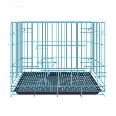 Amazon hot selling pet cage durable black blue pink metal dog cat cage for small middle and large size pets