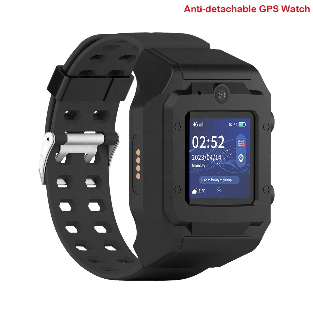 OEM GPS/Wifi/LBS 2G/3G/4G IP67 Waterproof Two-way Voice Intercom 4G anti-detachable GPS watch for Prisoner Jail Parolee Offender