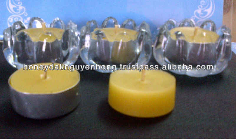 TEALIGHT BEESWAX CANDLES HANDMADE 100% NATURAL FROM VIETNAM