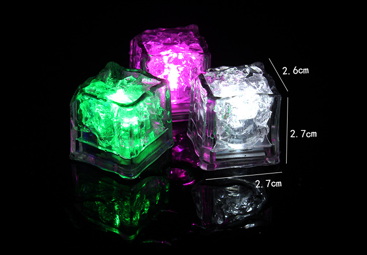 Wholesale custom Food grade luminous ice cubes colorful LED light toys baby educational toys