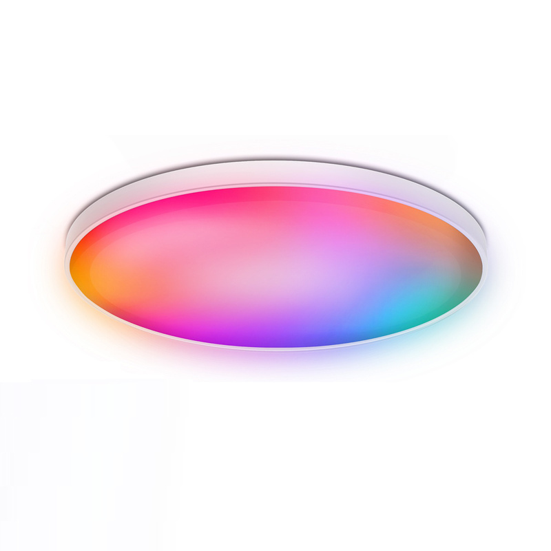 HoneyFly LED RGB+CCT Ceiling Light 30W 220/110V Bluetooth Speaker Dimmable Colorful Light Smart Lamp Mobile Control Dining Room