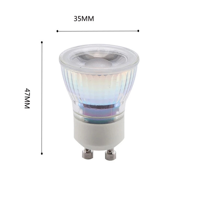 HoneyFly Mini GU10 LED Bulb 3W(35mm) 220V Warm White/White/Cold White COB LED Spot Lamp With Glass Cover Cup CE RoHS