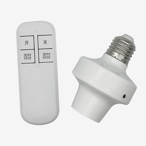 HoneyFly E27 Smart Lamp Base 220V Remote Control Holder with Timing On/Off  Screw Socket for LED Bulb Energy Saving Lamp