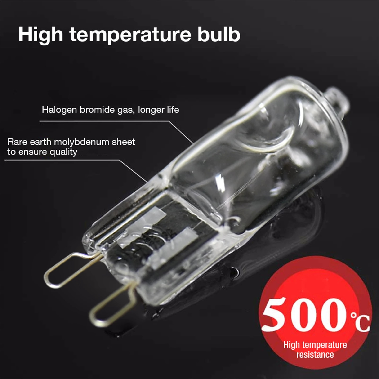 HoneyFly G9 Oven Halogen Lamp 220V 110V 25W 40W High Temperature Resistance 500 Degree Warmwhite Clear Crystal Light