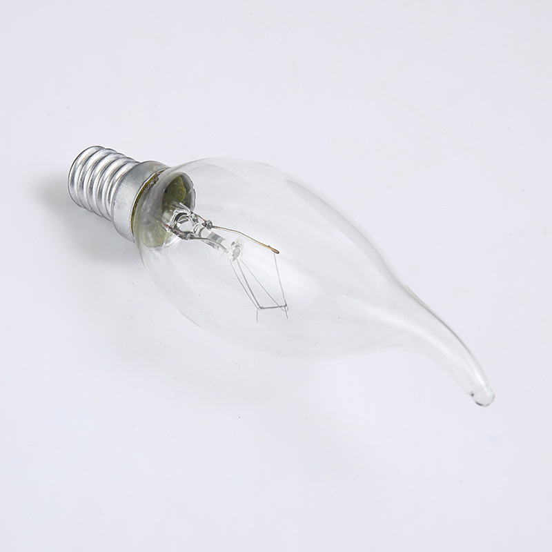 HoneyFly C35 Candle Incandescent Bulb E14 E27 220V 40W 98*35mm 3000K Tungsten Wire Lamp Clear Pull-tail Retro Candle Light