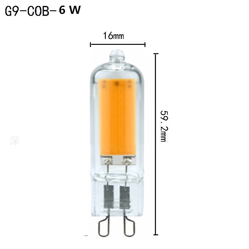 HoneyFly G9 G4 LED COB Dimmable Lamp 3W 6W 110V 220V Capsule Clear Crystal Warm White Bulb Replace G9 Halogen Lamp