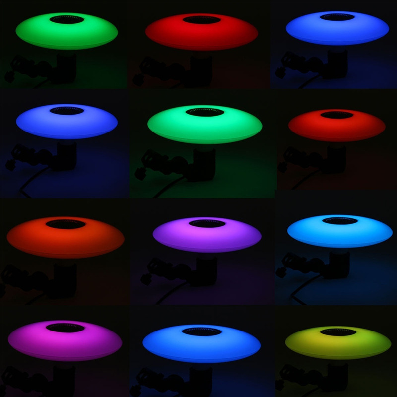 HoneyFly LED RGB Ceiling Light E27 85-265V 20W 24W 48W Bluetooth Speaker Colorful Light Ceiling Lamp Mobile Control Dining Room