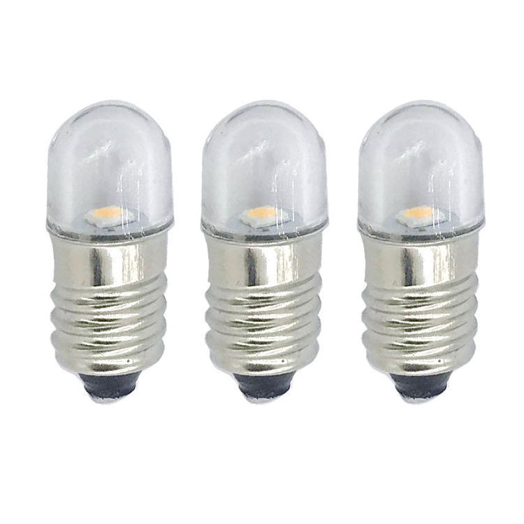 HoneyFly T10 Indicator LED Bulb E10 Screw DC 1W 3V 4.5V 6V 12V 24V 2835SMD 100LM Signal Lamp Lighting for Torch 3000k 6500k