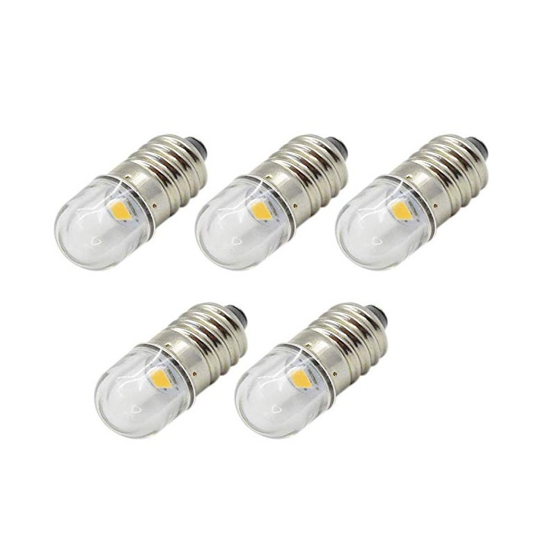 HoneyFly T10 Indicator LED Bulb E10 Screw DC 1W 3V 4.5V 6V 12V 24V 2835SMD 100LM Signal Lamp Lighting for Torch 3000k 6500k