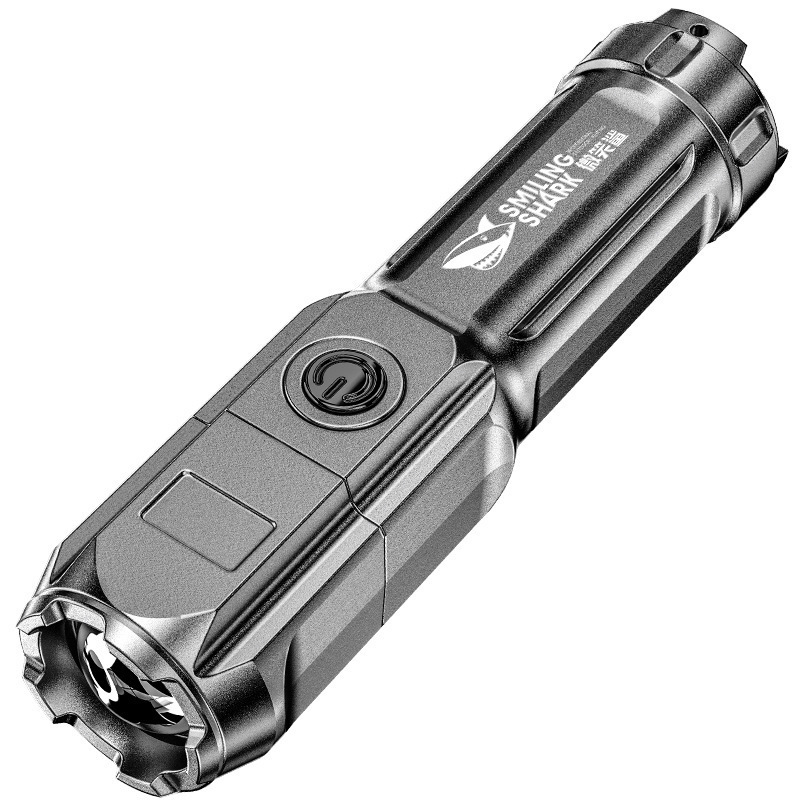 HoneyFly LED Portable Flashlight 5W ABS USB IP44 Strong Light High-power Rechargeable Zoom Tactical Torch Lamp Outdoor Camping