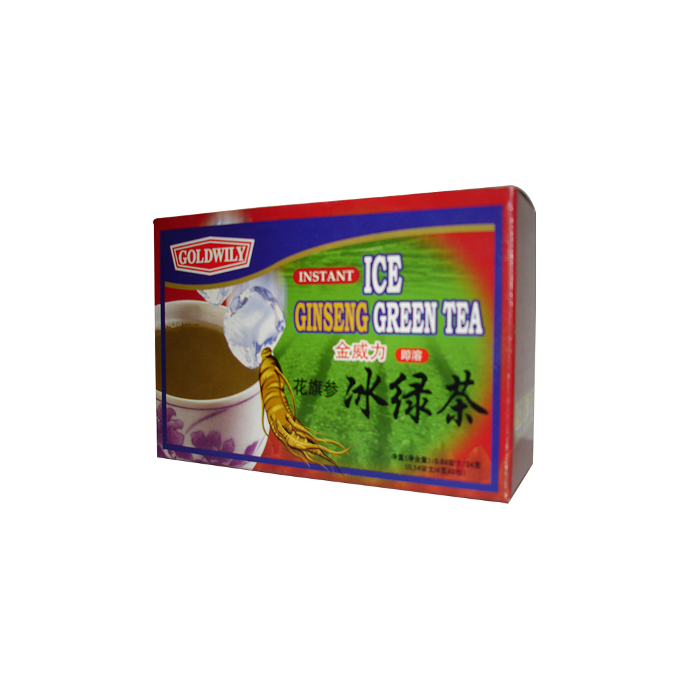 Goldwily Instant Ice Ginseng Green Tea Organic Tea With Shelf Life 24 months