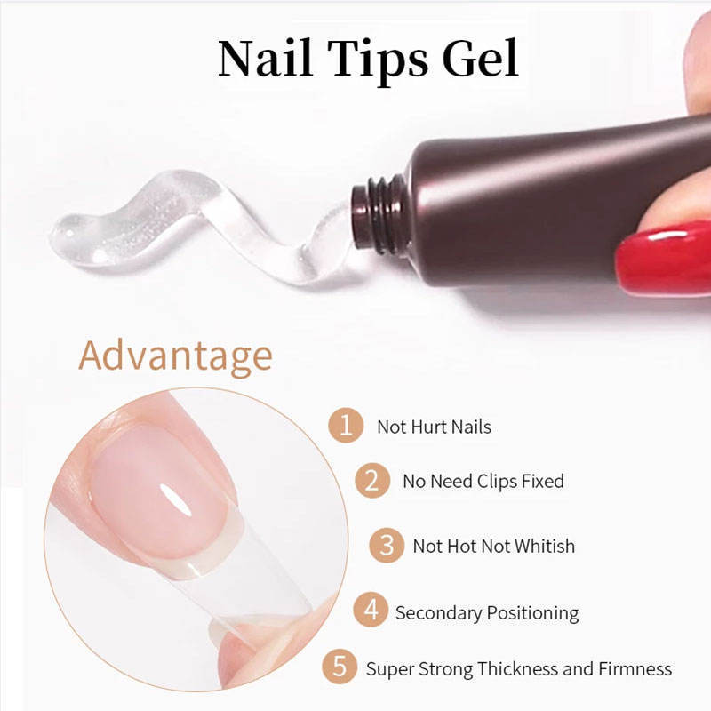 New Product Soft Nail Tip Gel Glue 20g OEM Private Label Nail Polish Glue Adhesive Gel