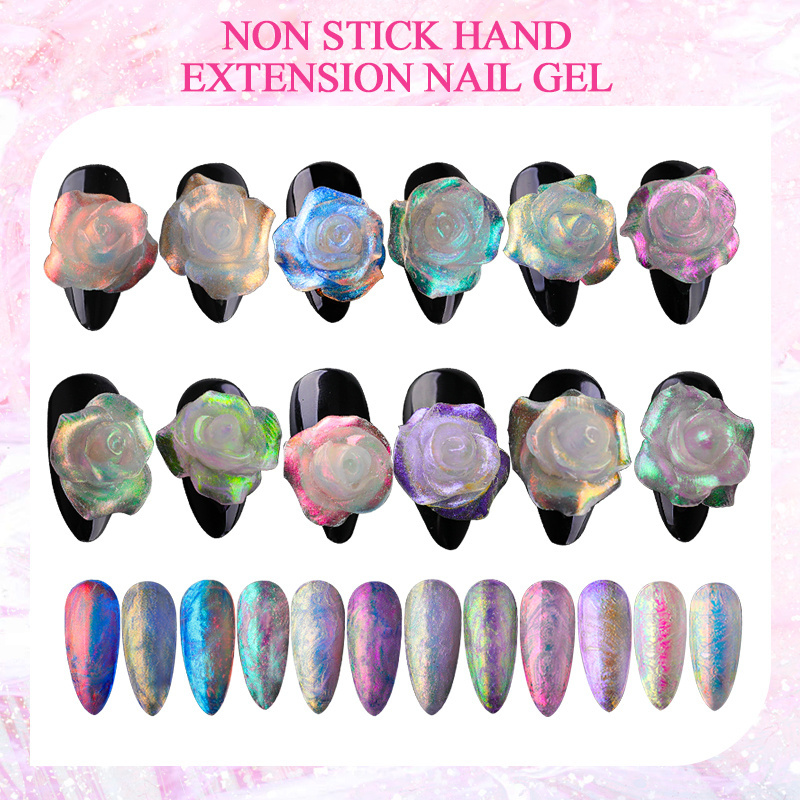 Extension Gel Polish Aurora non stick hand Hard Gel Nail Bulk Supplies Build 4 in 1 Nail Gel