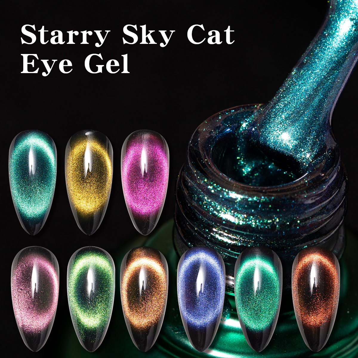 HONEY GIRL Nail Supplies 2023 New UV Nail reflective 9d Gel Cat Eye magnetic Gel Nail Polish set 11ml High Quality Gel Sets