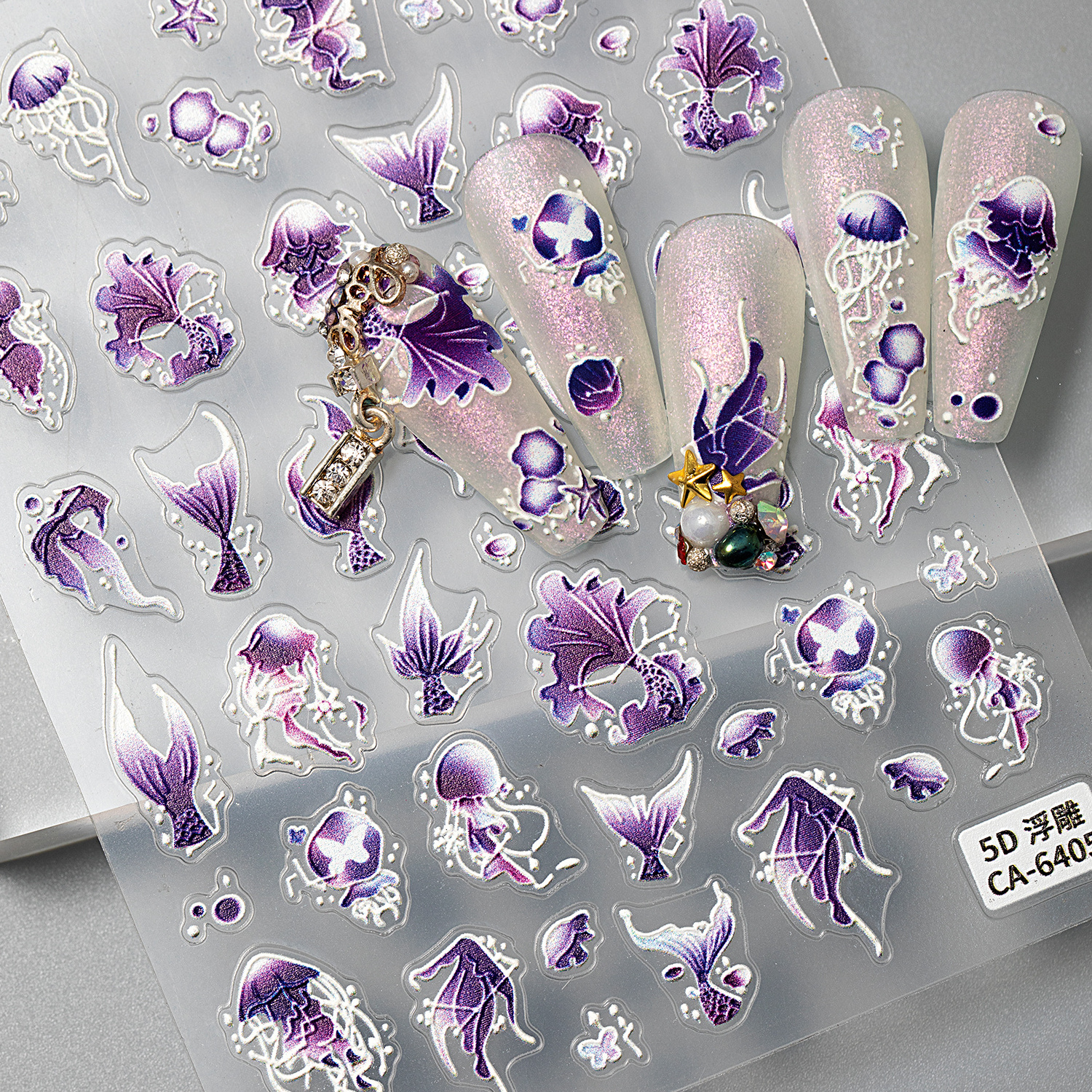 Anime Cartoon Boutique Images 5d Embossed Nail Art Stickers Wraps Decals