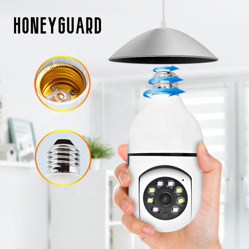 HONEYGUARD HSC017  Home Security Waterproof Human Motion Tracking Two Way Audio Wifi Light Bulb Camera