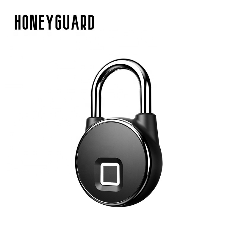 HONEYGUARD HSL011 IP66 Waterproof USB Rechargeable Thumbprint Lock Small Electronic Fingerprint Padlock