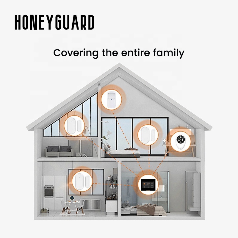 HONEYGUARD HSG002 Tuya 2G/4G/GSM/Wifi Security Alarm DIY System Wireless App Control Anti Theft Smart Home Security Alarm System