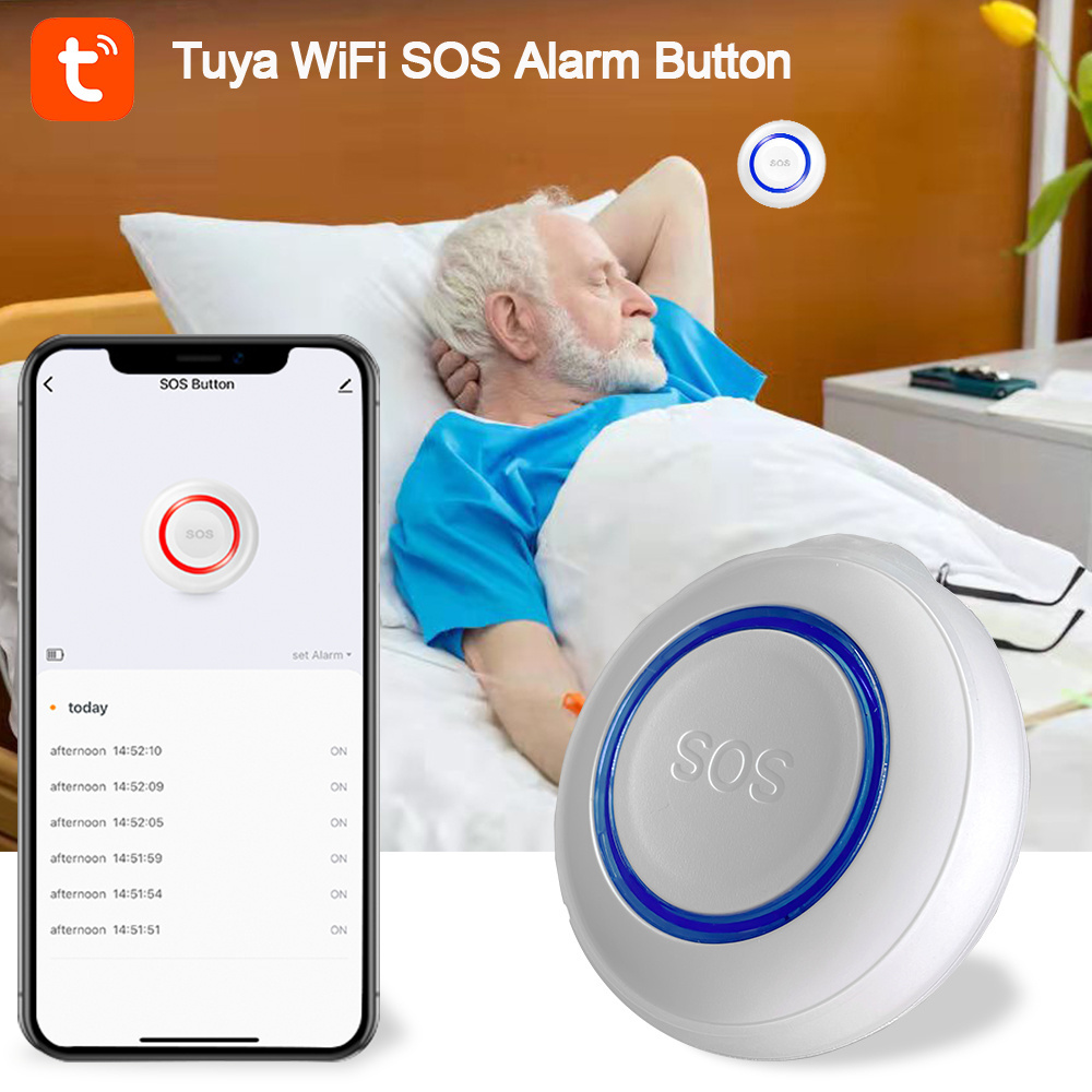 Tuya Smart WiFi Home Security Personal Alarm Pregnant Woman Elderly Disabled Hospital Falling Emergency SOS Panic Button