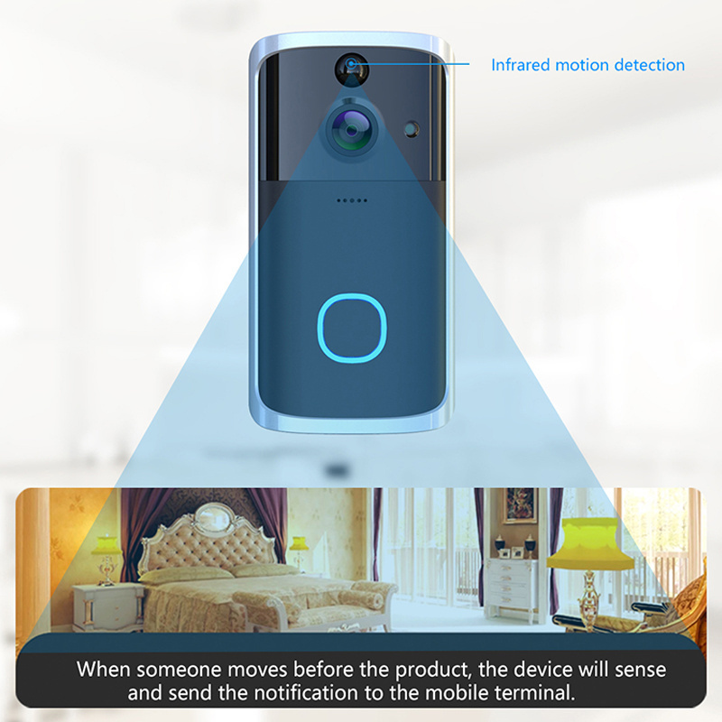 Smart Camera Doorbell WiFi Video Visual doorbell Low Power Consumption Wireless Call Intercom For Apartments Door Bell Ring