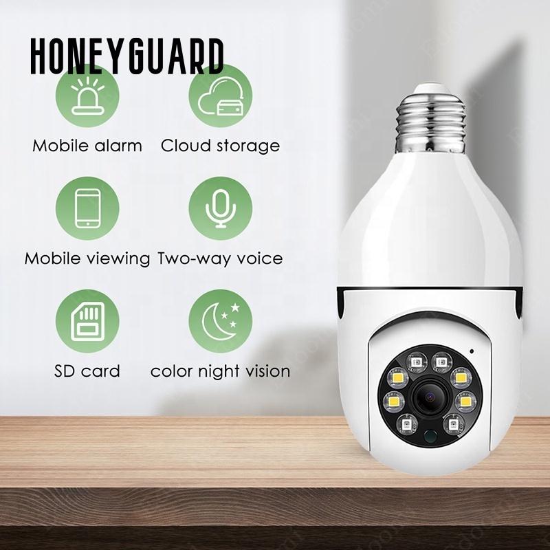 HONEYGUARD HSC017  Home Security Waterproof Human Motion Tracking Two Way Audio Wifi Light Bulb Camera