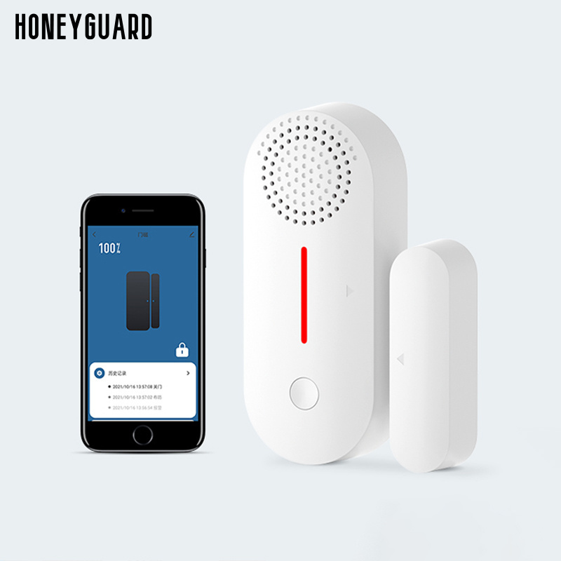 Security Open Or Sclosed Window and Door Sensor Built In Siren Magnetic Wifi Tuya App Sound And Light Door Open Alarm Detector